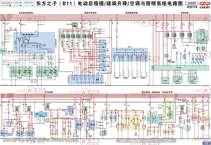 奇瑞汽车 4 奇瑞东方之子B11电路图